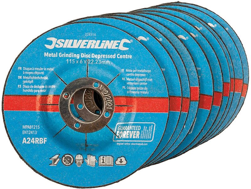 10 x Metall Schleifscheiben gekröpft 115 x 6 x 22,23 mm