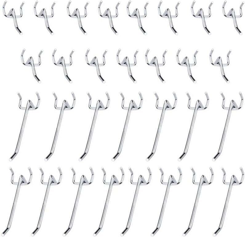 Metall-Lochwandhaken, Lochwandhaken, Wandmontage, Lochwand-Türhaken für Supermärkte, Einzelhandelsgeschäfte, 10 cm und 5...