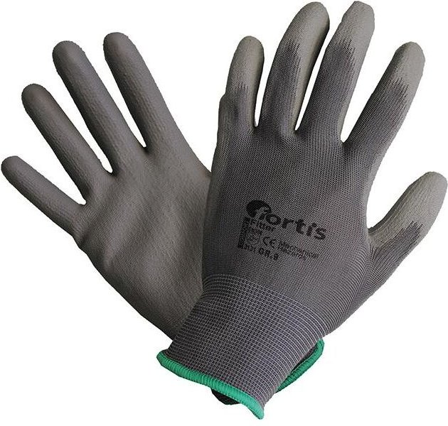 Handschuh Fitter, PU/Nylon,grau, Gr.8 Fortis