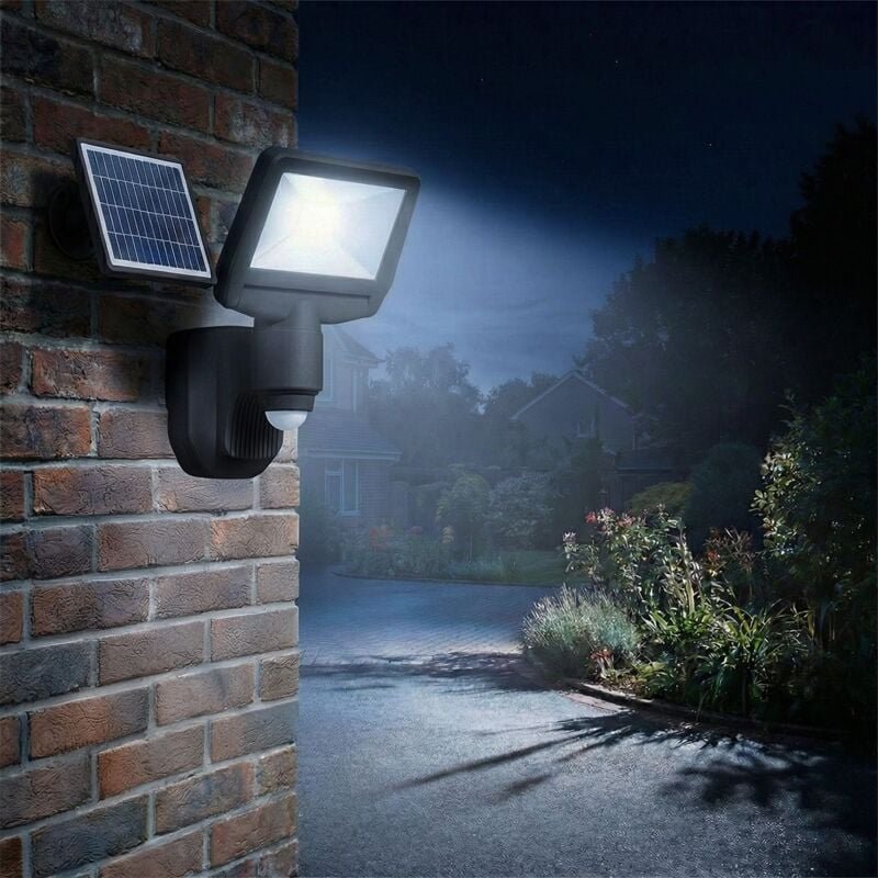Arum Lighting - esteban led Solarscheinwerfer mit Detektion 850 Lumen Gl. 70W