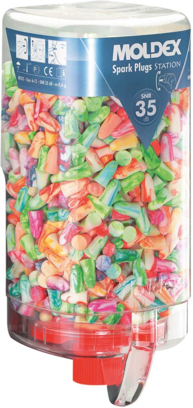 Moldex - Gehörschutzstöpsel SparkPlugs 7850 in Spenderbox snr 35dB 500 Paar 500 Stk