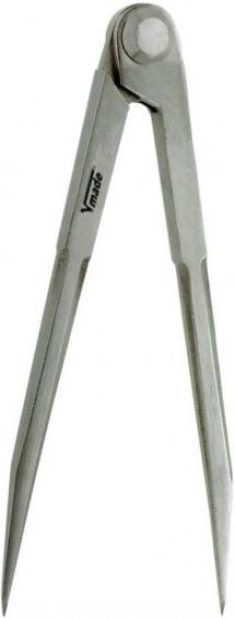 Vogel - Germany Spitzzirkel 200 mm Stahl poliert Nietscharnier Vierkantschenkel