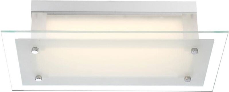 Globo Lighting - Deckenleuchte chrom Wohnzimmerlampe led Deckenlampe Flurleuchte Glas satiniert, Metall, 10,8W 920lm neu...