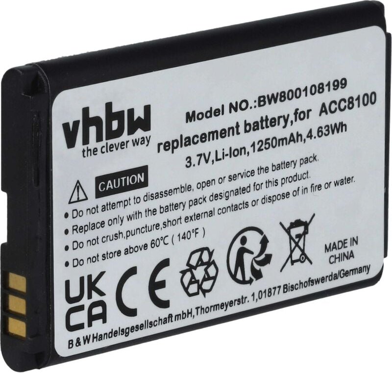 Akku kompatibel mit Philips Pocket Memo DPM6000, DPM7000, DPM8000, DPM8100, DPM8500 Diktiergerät (1250 mAh, 3,7 v, Li-Io...