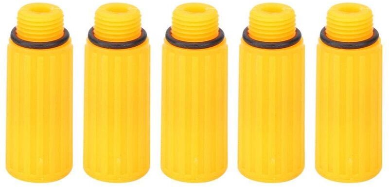 Luftkompressorteile, 5 Stück 15,5 mm gelbe Atemstangenentlüftungskappe für Luftkompressorpumpe, und zu verwenden, lange ...