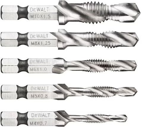 156 mm Gewindebohrer mit Sechskant-Aufnahme - 5 Stück - DT50060-QZ - Dewalt