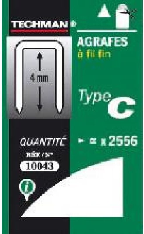 12 mm Klammern - Typ C TECHMAN