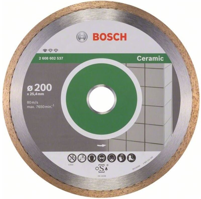 Zubehör - Diamanttrennscheibe für Fliesen 200x25,4 mm 2608602537 - Bosch