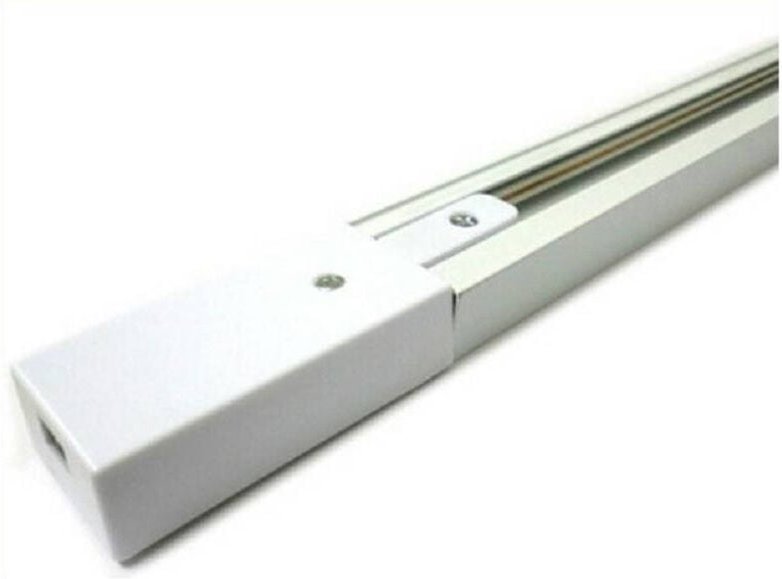 Trade Shop - 1MT ELEKTRIFIZIERTE SCHIENE 2-POLIG VERSTÄRKT EINPHASIG WEISS LEUCHTTURM PISTA-B BINA-B -