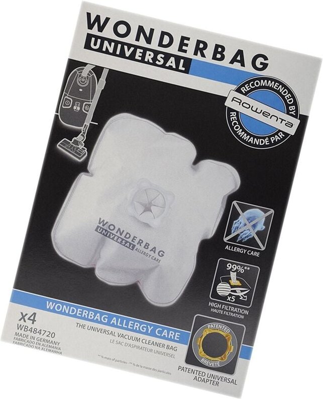 Ersatzteil - 4er Pack Mikrofaser-Staubsaugerbeutel - Rowenta moulinex, calor, tefal