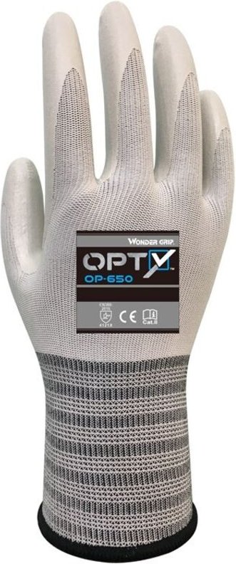 Arbeitshandschuh WONDER GRIP OPTY OP-650 Nitril auf Polyester, Stärke 13 10/XL