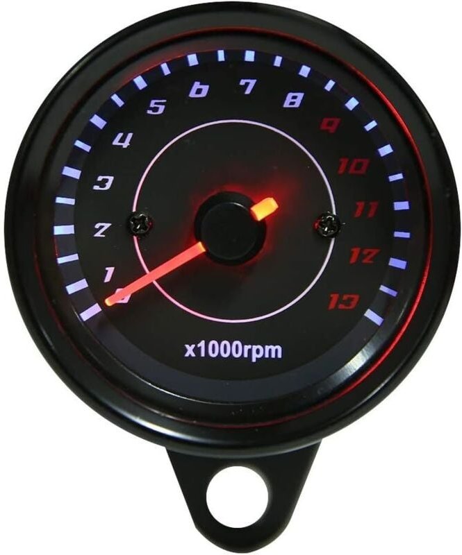 Sollbry - Elektronischer Drehzahlmesser – dc 12 v Motorrad Universal-LED-Hintergrundbeleuchtungsanzeige