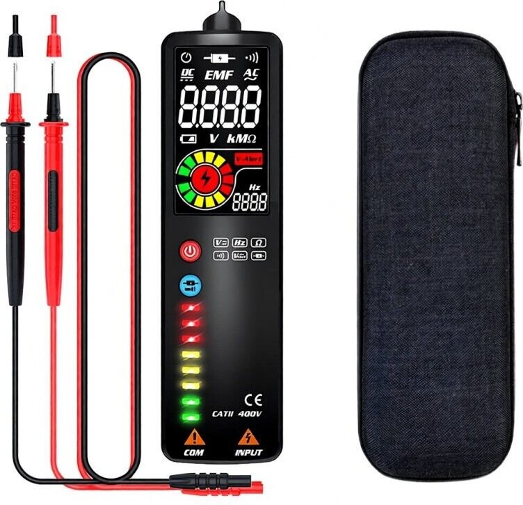 Multimetro digitale True RMS S1CL, 2000 conteggi, rilevatore di tensione, doppia modalità, selezione automatica portata,...