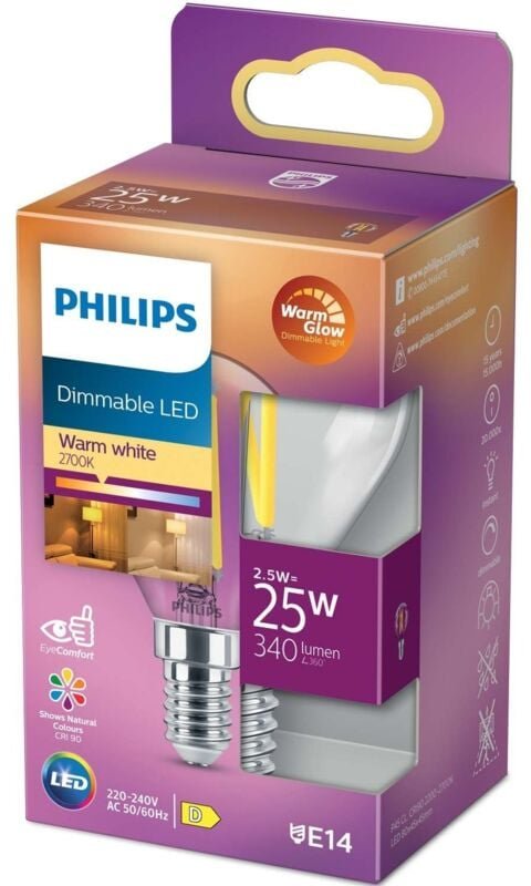 Philips - led 871951432417600 led eek d (a - g) E14 Tropfenform 2.5 w = 25 w Warmweiß (ø x l) 45 mm x