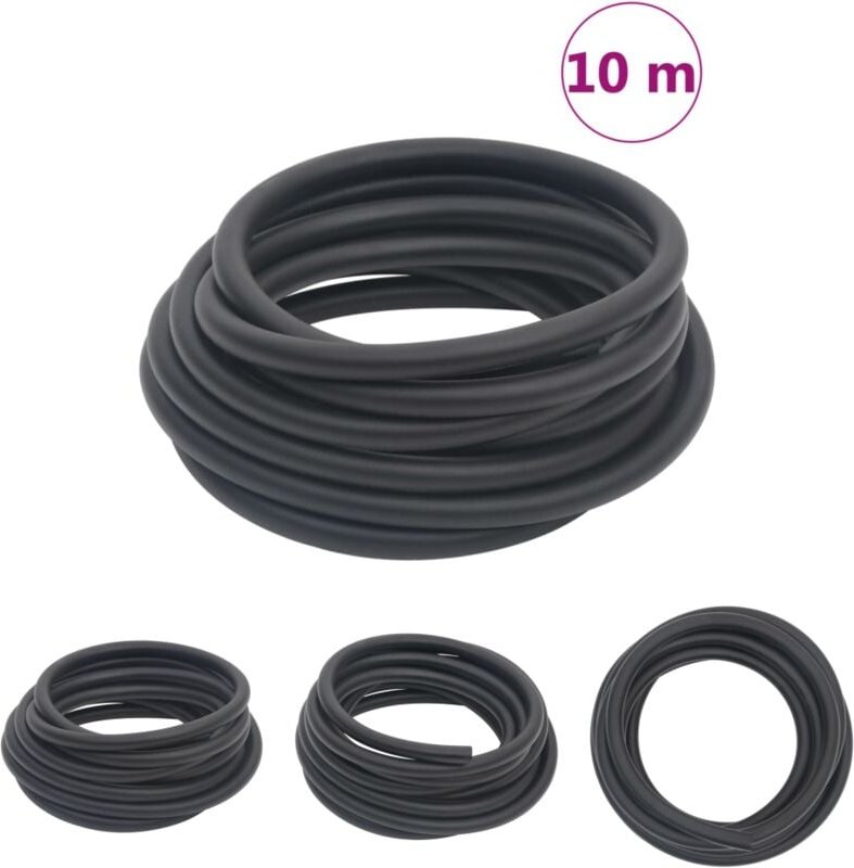 Thumbnail - The Living Store - Hybrid-Luftschlauch Schwarz 0,6 10 m Gummi und pvc - Luftschläuche - Schwarz