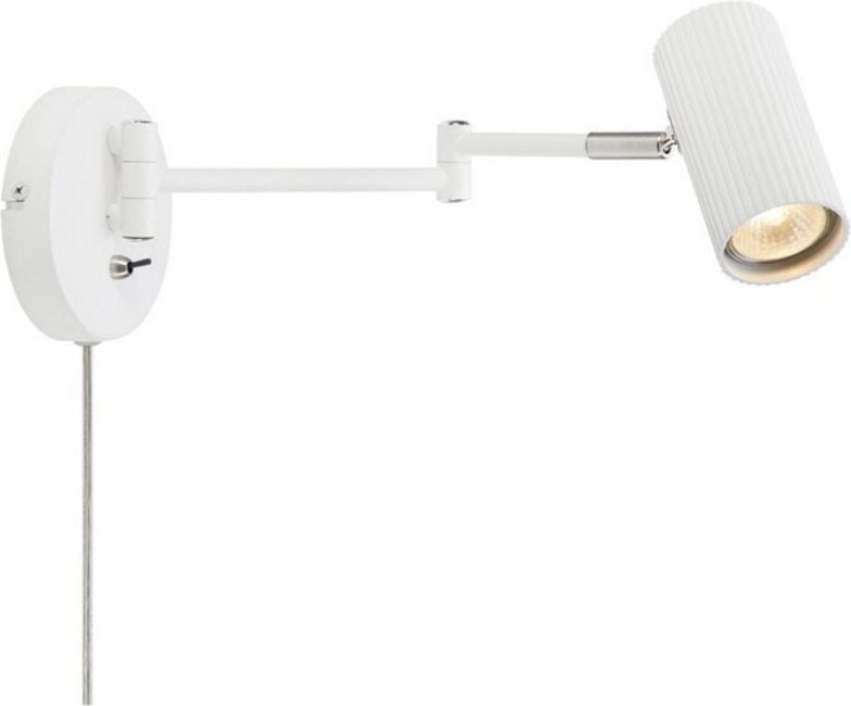 Costilla Lesewand Flex Arm 1 Hellweiß, Nickel satiniert - Markslojd