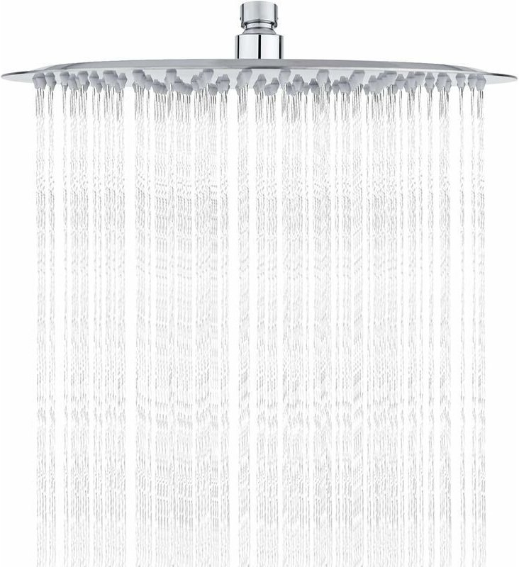 1 Duschkopf aus Edelstahl, Regendusche, 30 cm, 360° drehbar und 30° neigbar, 30 % Wasserersparnis, Universalanschluss 1/...