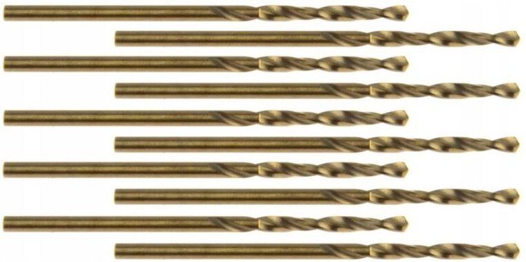Geko Kobaltbohrer Set 10 Stück für Metallbohrmaschine