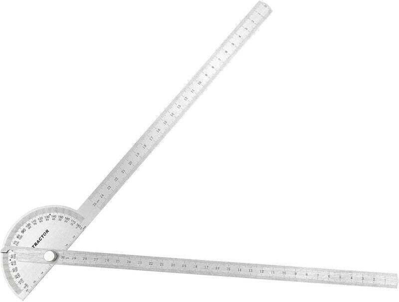 0-180 Grad Rundkopf-Winkelmesser, Multifunktionaler Winkelmesser aus Edelstahl, Rundkopf-Winkelmesser Ingenieur-Winkelme...