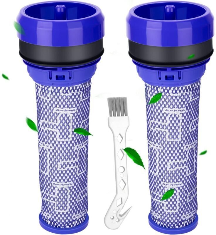 2er-Pack Vormotorfilter für Dyson Staubsauger DC37 DC33C DC39 DC28C DC53 92341301, waschbare Vormotorfilter für Dyson St...