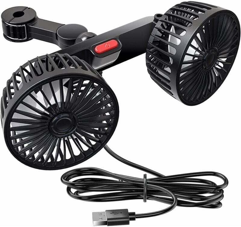 5V 2A Dual Head Auto Fan USB Fan Kühler mit 3 Geschwindigkeiten Wind
