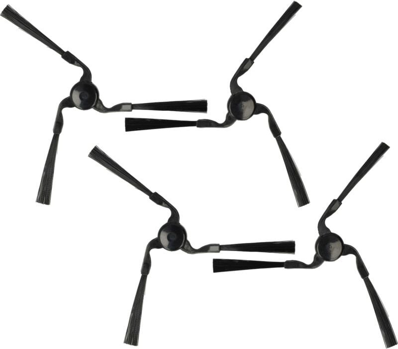 4x Seitenbürste Ersatz für Miele 9724010, RX1-SB, RX-SB2 für Saugroboter - Reinigungsbürsten Set, links/rechts, schwarz ...