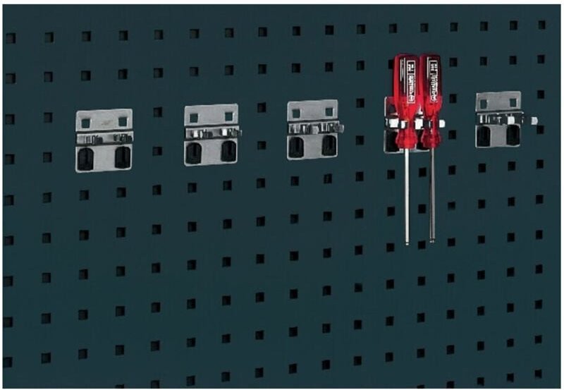 Thumbnail - Bott - Doppelte Werkzeugklemme B60xT60xD2x10 mm für Lochplatten für Lochplatten 5 Stk