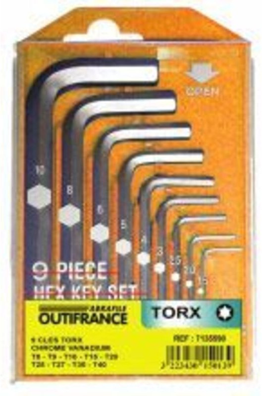 Torx-Schlüsselsatz im Koffer OUTIFRANCE
