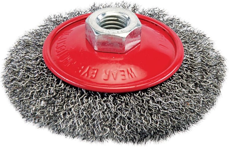 Stahldraht-Scheibenbürste, gewellt 100 mm