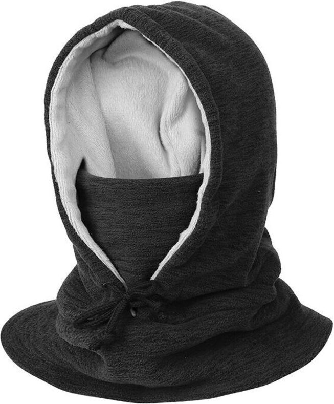 Dicke Fleece-Sturmhaube mit Kapuze, warme Plüsch-Gesichtsmaske, Samtmütze für Schnee, Skifahren, Radfahren, Vollgesichts...