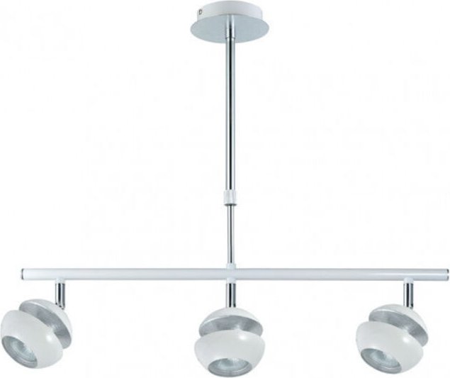 Fabrilamp - akunadecor Lineare Lampe De 3 Lichter Beethoven Weiß-silber