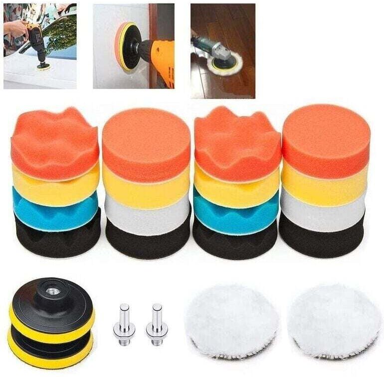 Polierschwamm, 22-teiliger Auto-Polierschwamm mit 3-Zoll-Auto-Polieradapter-Set