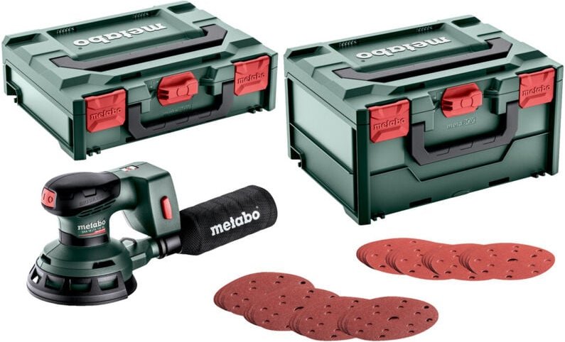 Metabo - Set Akku-Exzenterschleifer sxa 18 ltx 125 bl, mit Zubehör, 2x x