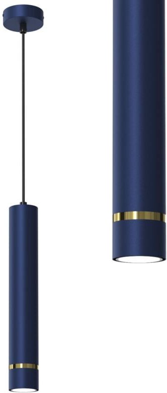 Hängelampe Spot Tube Icecile Metall GU10 Marineblau