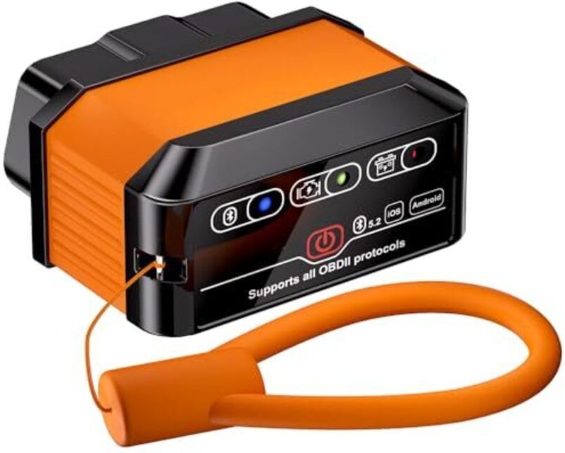 OBD2-Autodiagnose OBD Bluetooth 5.2, OBD2-Diagnoseadapter für Auto, französisches Mehrmarken-Autodiagnosegehäuse für iOS...