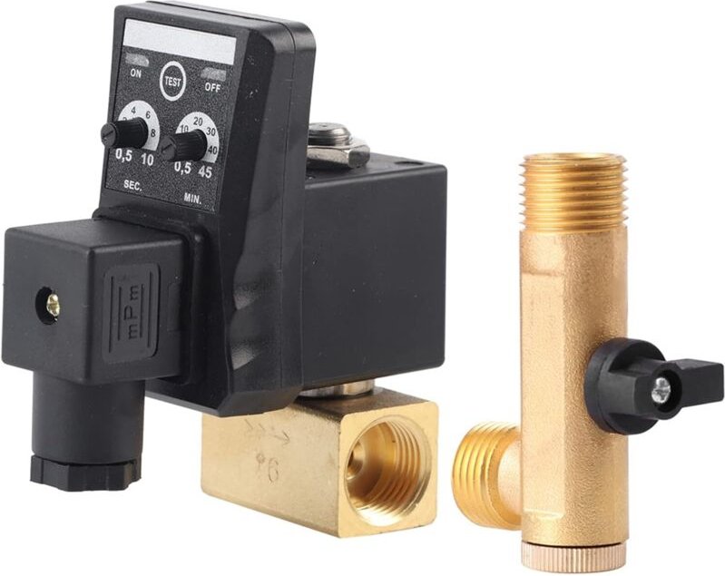 Automatisches Ablassventil, G1/2 DN15 programmierbares Messing-Ablassventil, elektronisches Ablassventil für das Kondens...