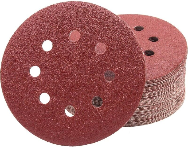 Profi-Schleifscheiben │ 100 Stück │ 8 Löcher │ ø 125 mm │ Körnung 120 │ für Exzenterschleifer │ Schleifblätter │ Schleif...