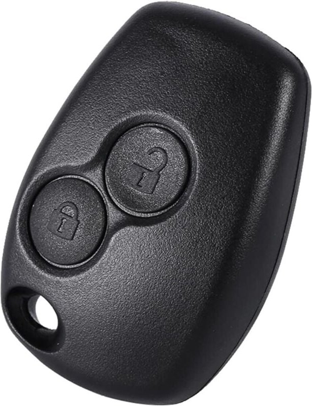 KZQ - Schlüsselgehäuse mit 2 Tasten ohne Schlüsselbart, kompatibel mit Renault Clio 3, Twingo 2, Master 3, Kangoo 2