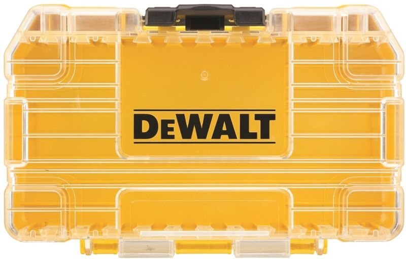 Kleiner toughcase™ Koffer inkl. Schüttbox und Halterungen für 25mm und 57mm Schrauberbits, leer zum Nachfüllen DT70801-Q...