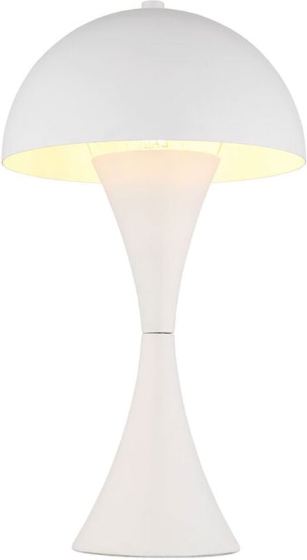 Tischlampe Nachttischleuchte Leselampe Tischleuchte weiß Wohnzimmerlampe, 1x E27, DxH 20 x 36,1 cm