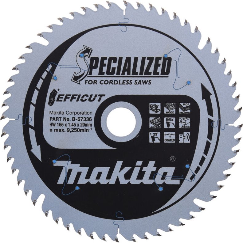 Efficut Kreissägeblatt 165 x 20 x 56 z, B-57336 - Makita