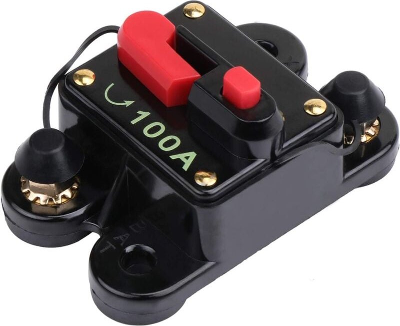 Memkey - Leistungsschalter mit manueller Rückstellung, 100 a Sicherungshalter Trolling Motor Auto Auto Marine Boot Fahrr...