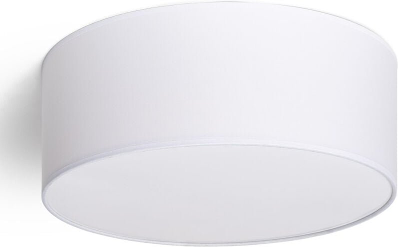 Ledkia - Deckenleuchte Rund Stoff Ø450 Korsade Weiß