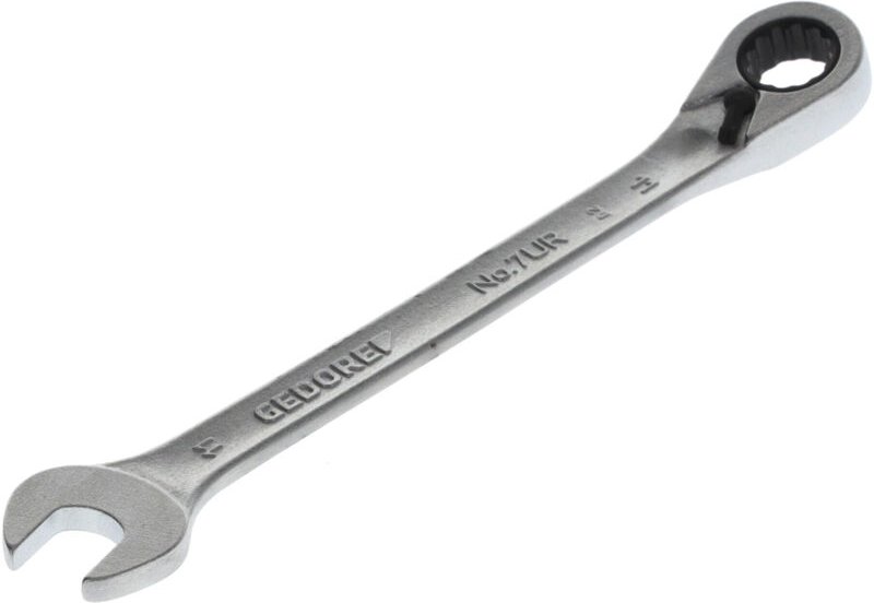 Maulringratschenschlüssel 7 ur Schlüsselweite 11 mm Länge 164 mm umschaltbar, Ringseite 13 °