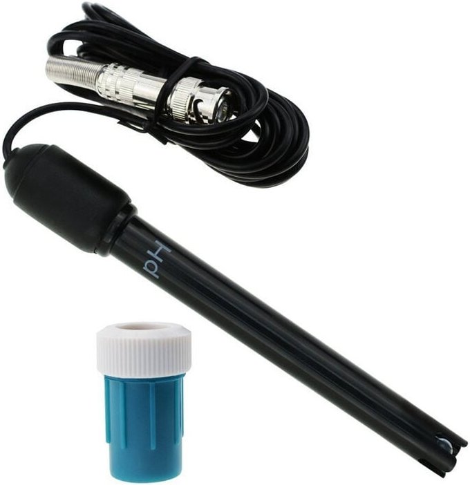 PH-Elektrode mit langem Körper und BNC-Stecker, Sonde, 300 cm Kabel, 0–14 pH, für pH-Meter, pH-Regler, pH-Gerät, wirtsch...