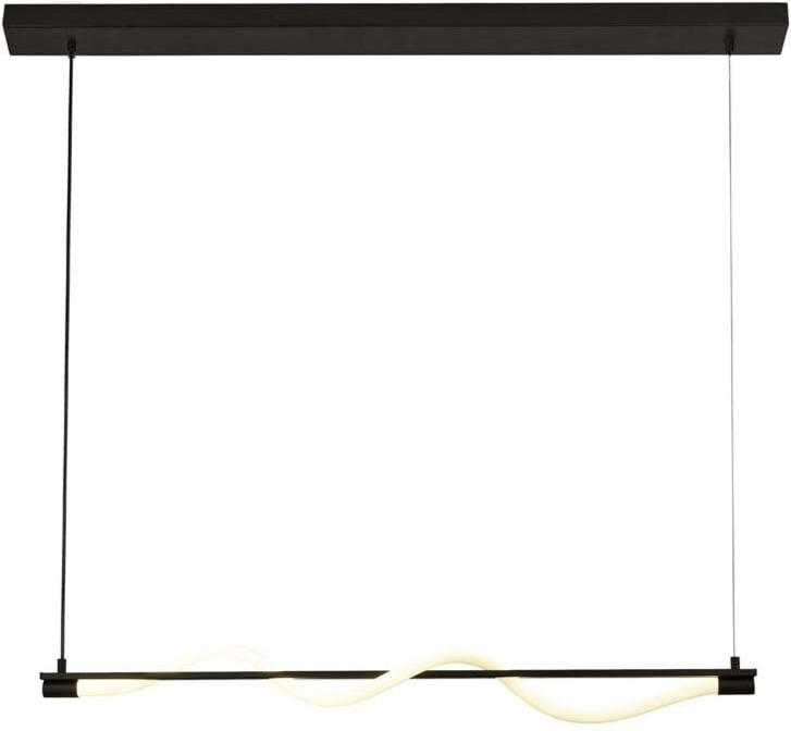 Searchlight - Serpent 1 LED-Leuchte, umwandelbar in halbbündige Pendelleuchte, schwarz, Acryl 2700K