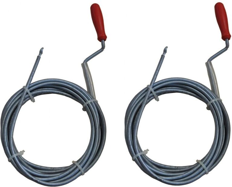 Buri - 2er Set B-Ware Rohrreinigungswelle 5m 6mm Abflussreinigung Reinigungswelle