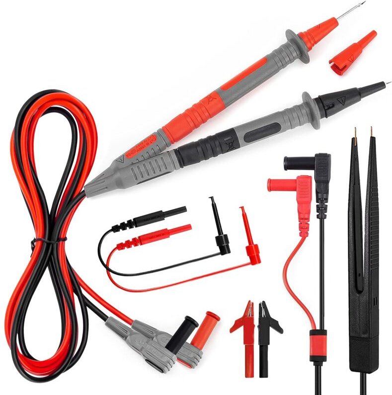11-teiliges Multimeter-Prüfkabel-Set – Flexible Silikon-Testleitungen kompatibel mit Fluke, AstroAI, INNOVA und Zangenme...