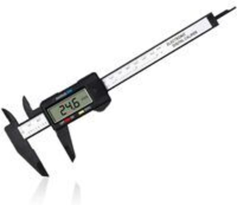 Ersandy - Digitaler Messschieber, klassischer 150 mm/6 Zoll digitaler Messschieber mit großem LCD-Display für externe, i...