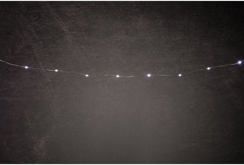 TrendLine LED-Lichterkette Mini Außen 3,9 m kaltweiß mit Timer, 8 Lichteffekten Lichterketten